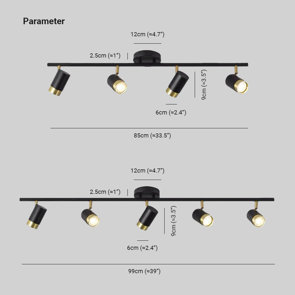 Kiloram Semi-Flush Mount Ceiling Light Color Temperature Switchable, 4/5 Head