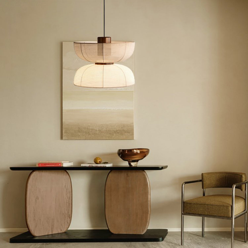 Janipam Retro Fabric & Metal Pendant Light, 2 Style