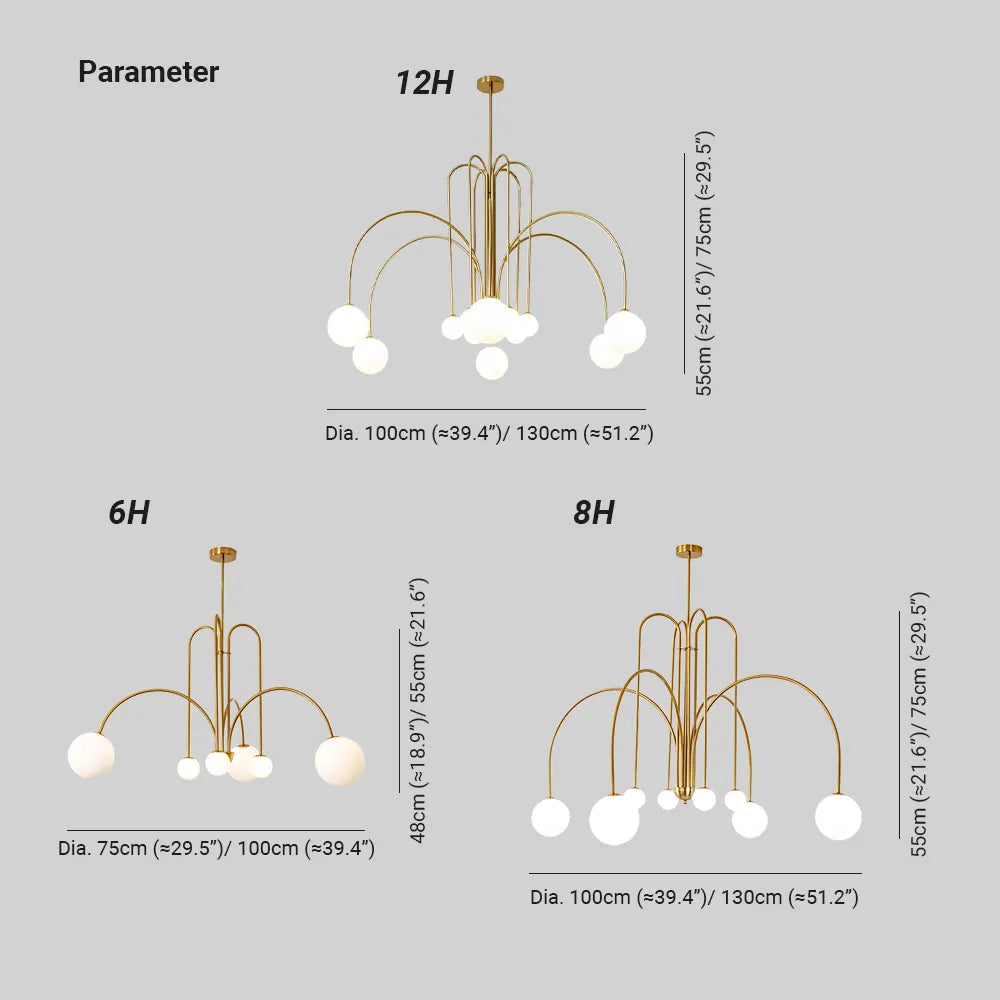 Arvyn Pendant Light Double Layer Glass Bubble-Relic Pieces