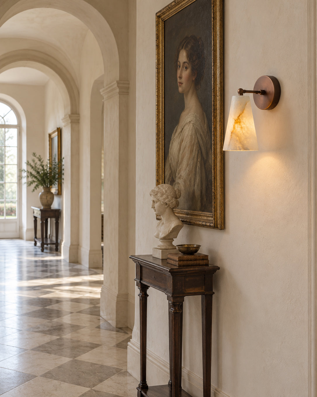 Castercombe Alabaster Wall Sconce
