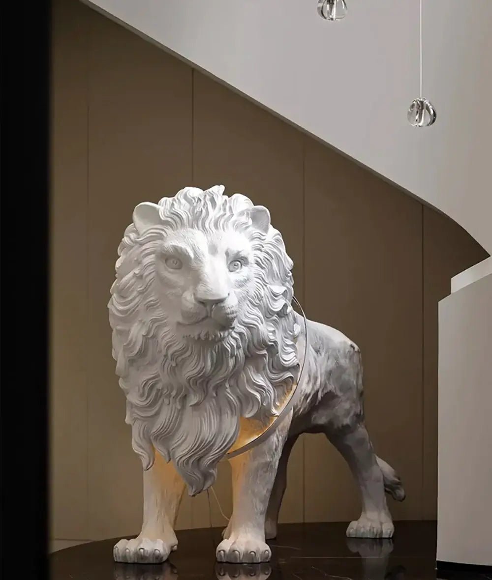 Brynis Lion Sculpture Floor Lamp