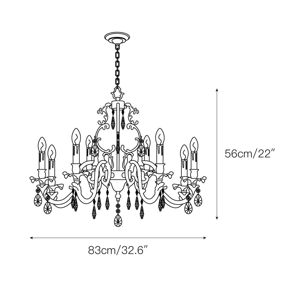 Foluves Chandeliers Luxurious Crystal