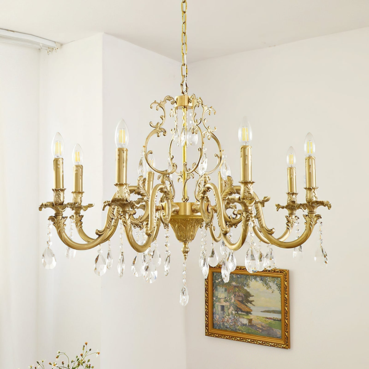Foluves Chandeliers Luxurious Crystal