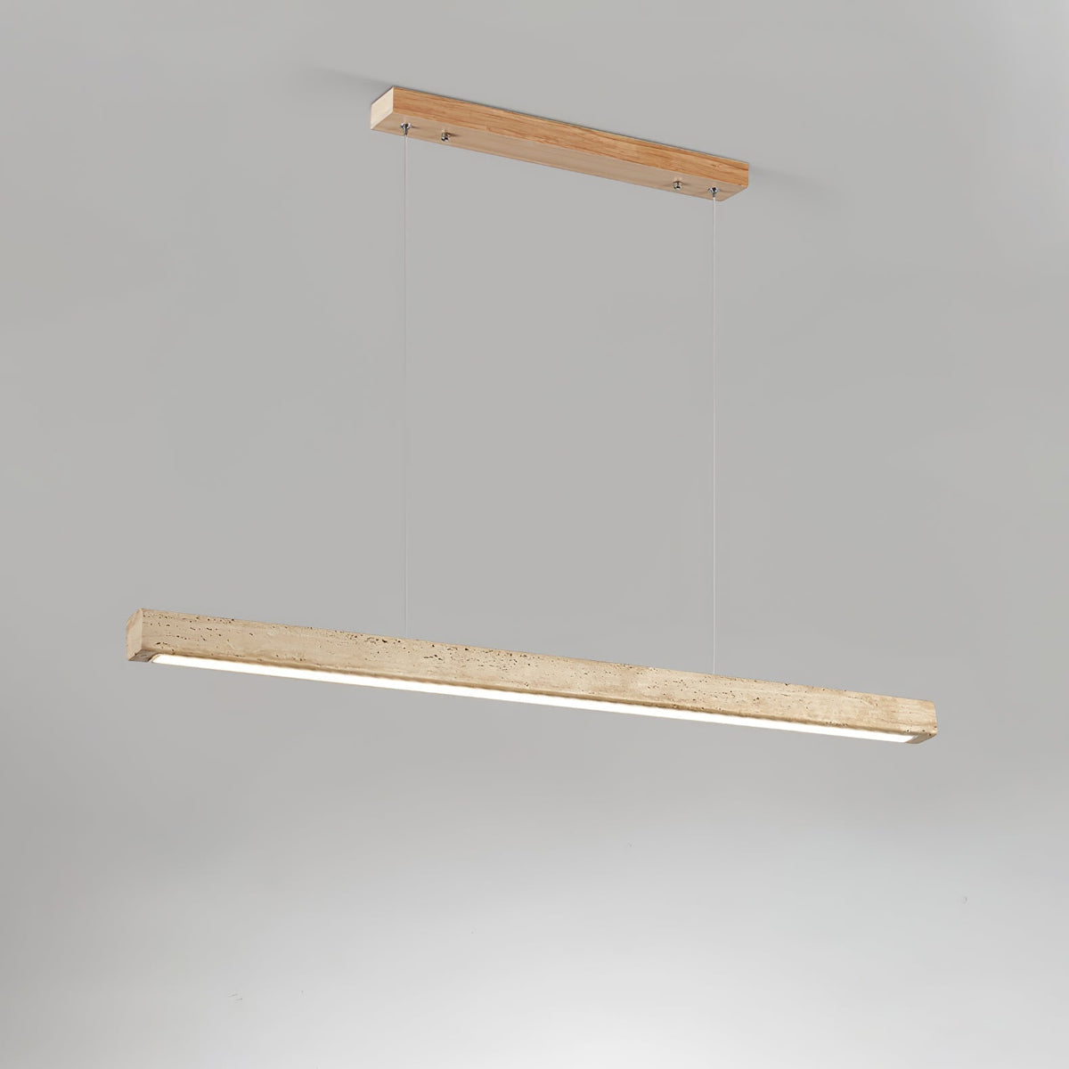 Lyven Minimalist Travertine Linear Pendant Light