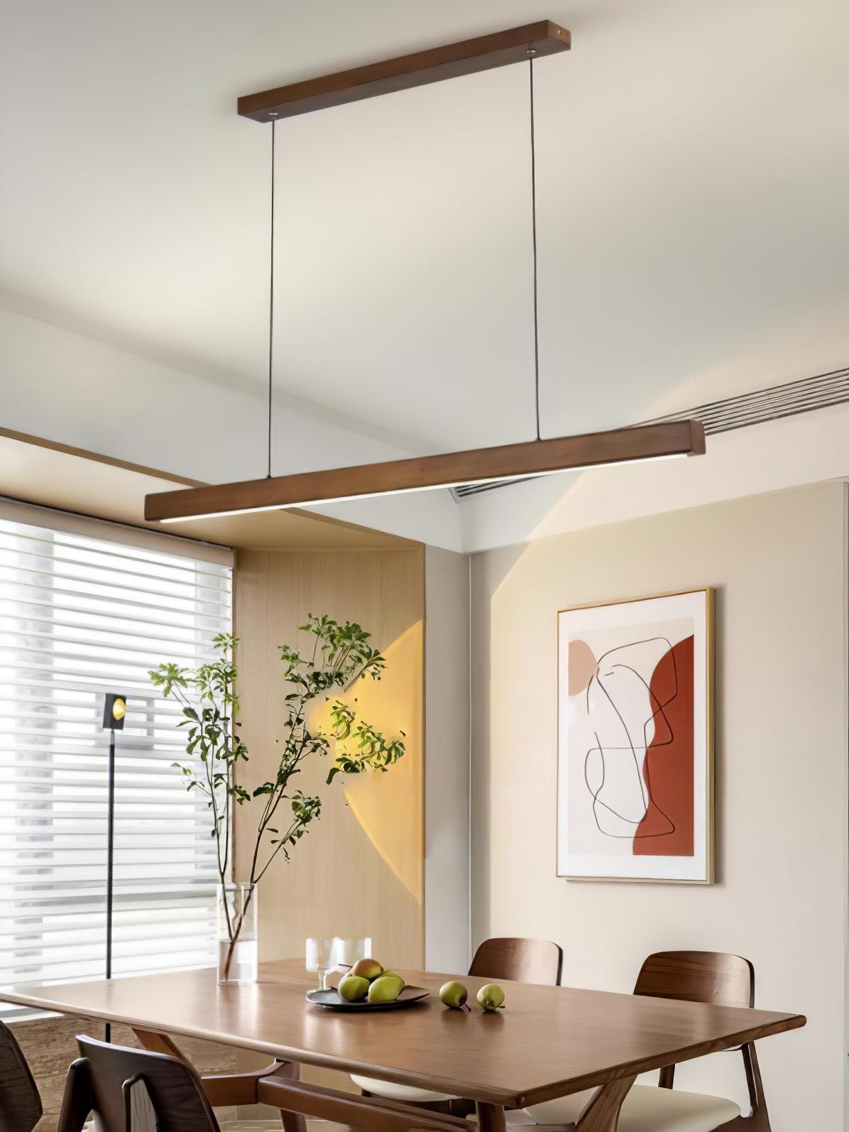 Aro Linear Wooden Pendant Light
