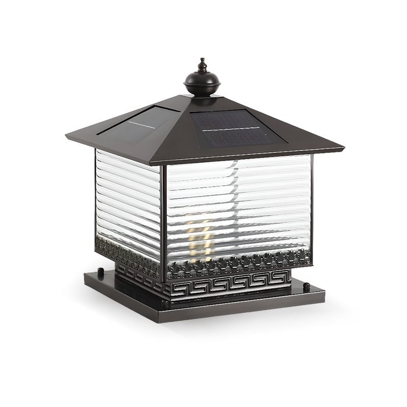 Syvenira Vintage Solar Pagoda Glass Outdoor Light