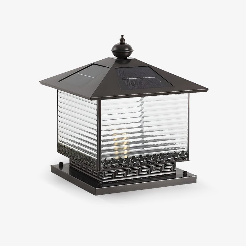 Syvenira Vintage Solar Pagoda Glass Outdoor Light