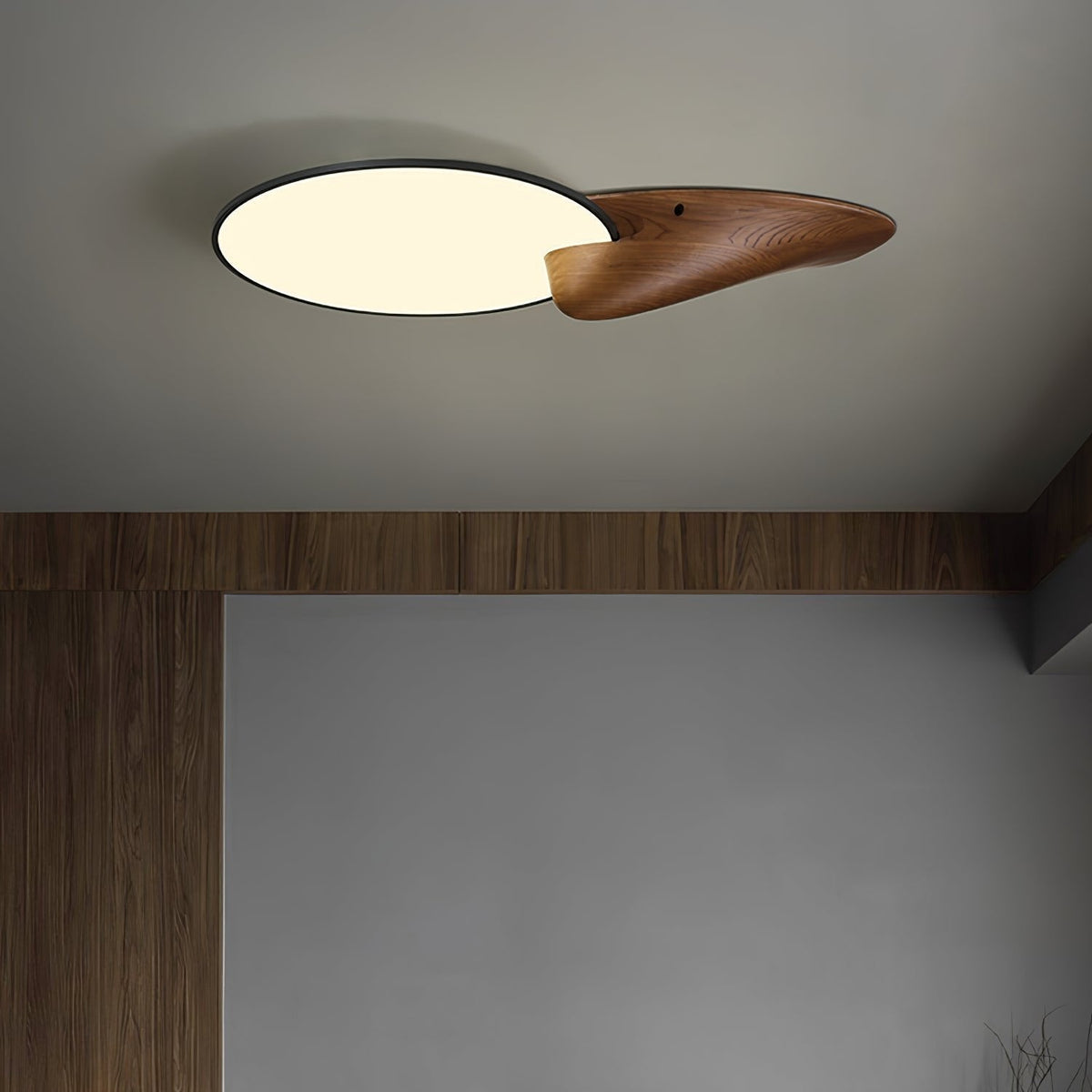 Zovenel Premium	Elegance Peak Wood Ceiling Lamp