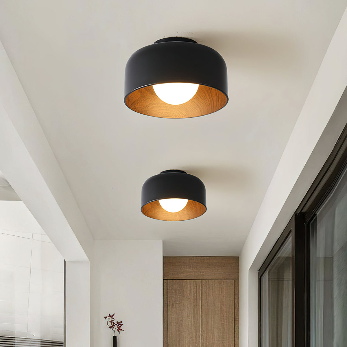 Clairbrook Wood Round Flush Mount Ceiling Light