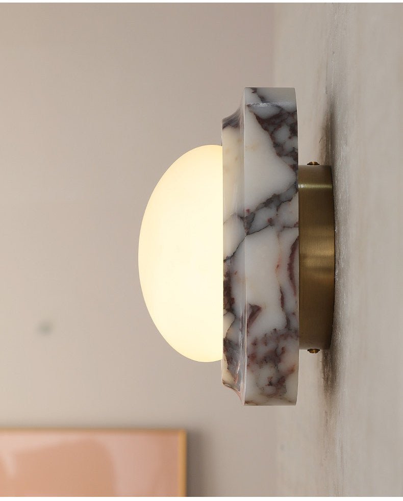 Elvena Lunar Marble Wall Light