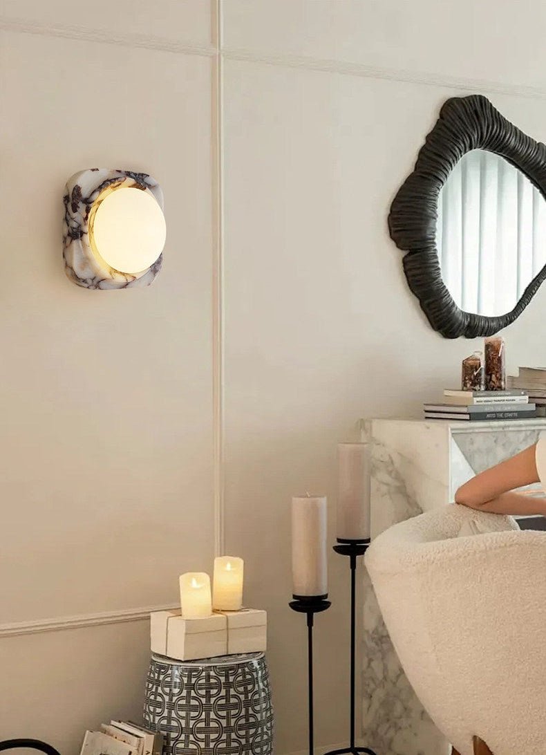 Elvena Lunar Marble Wall Light