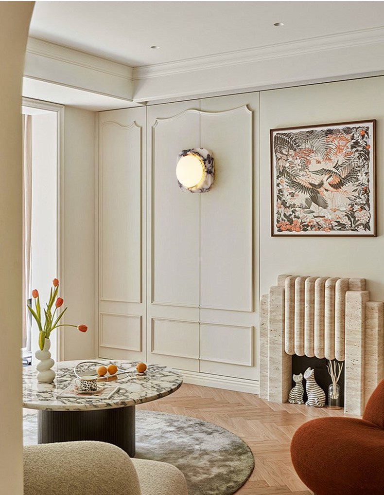 Elvena Lunar Marble Wall Light