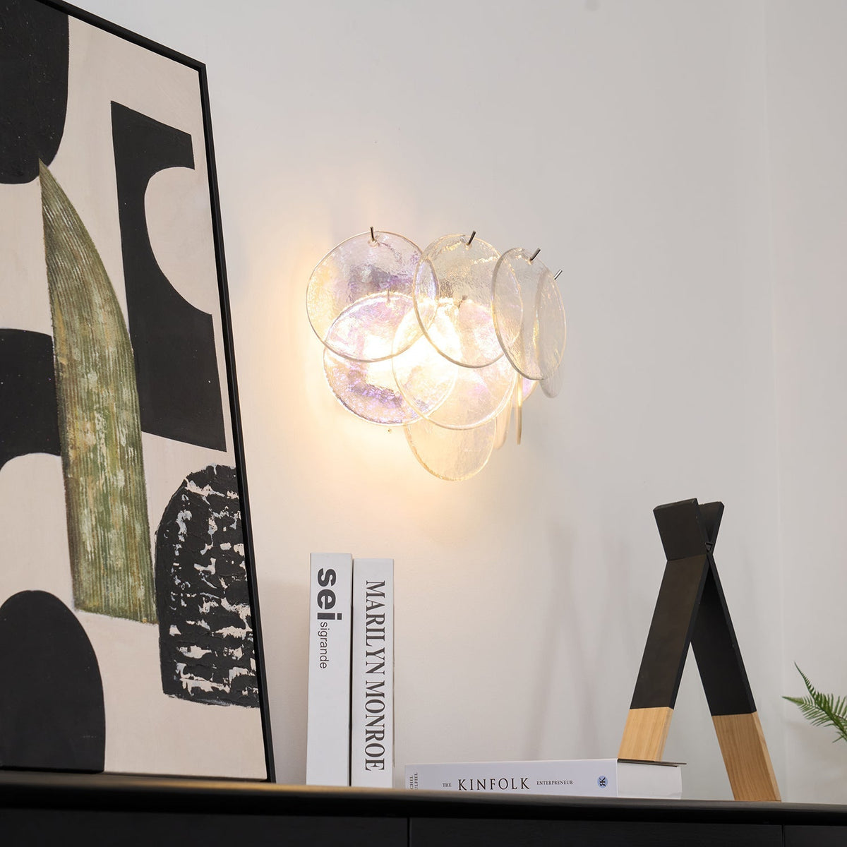 Velenina Wall Lamp Murano Glass Disc Artistic