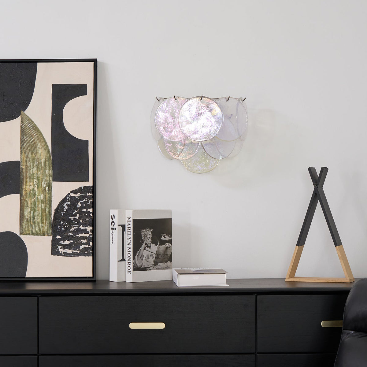 Velenina Wall Lamp Murano Glass Disc Artistic