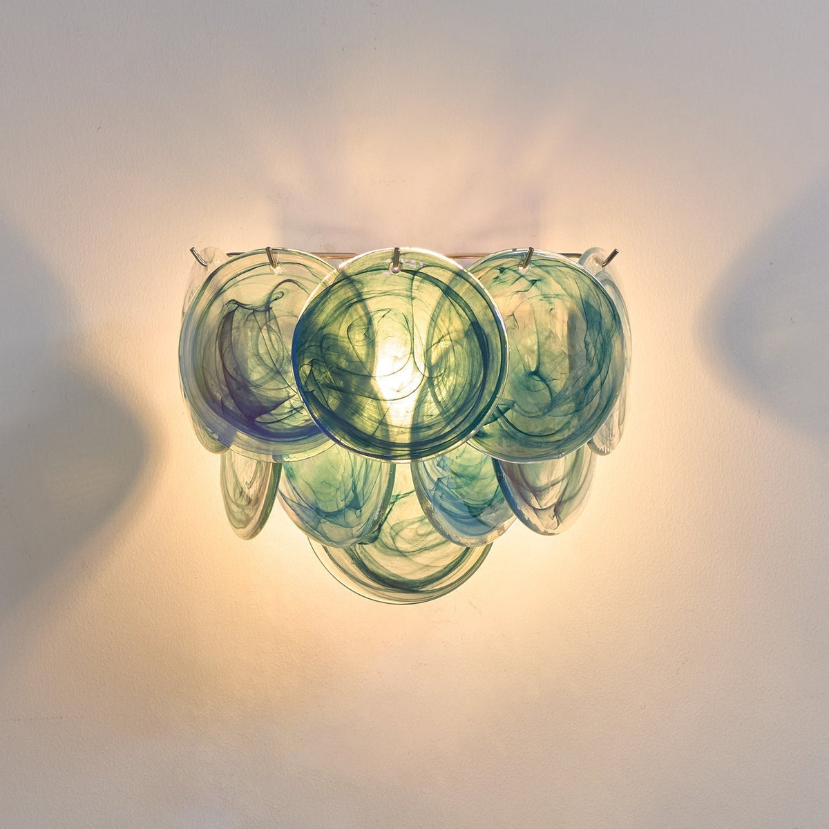 Velenina Wall Lamp Murano Glass Disc Artistic