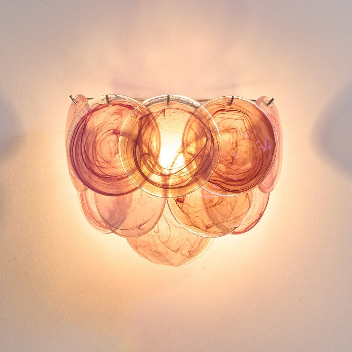 Velenina Wall Lamp Murano Glass Disc Artistic