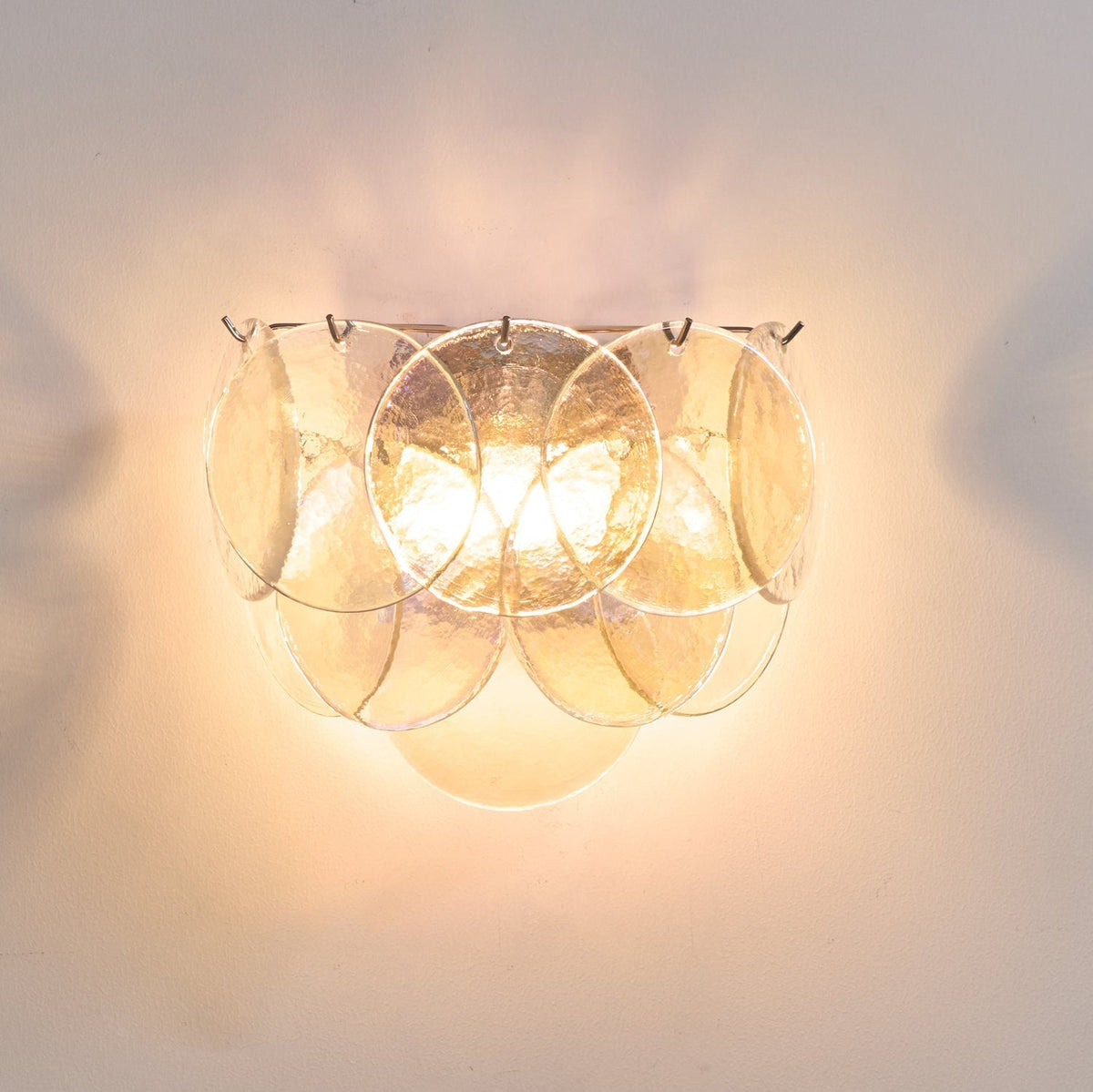 Velenina Wall Lamp Murano Glass Disc Artistic