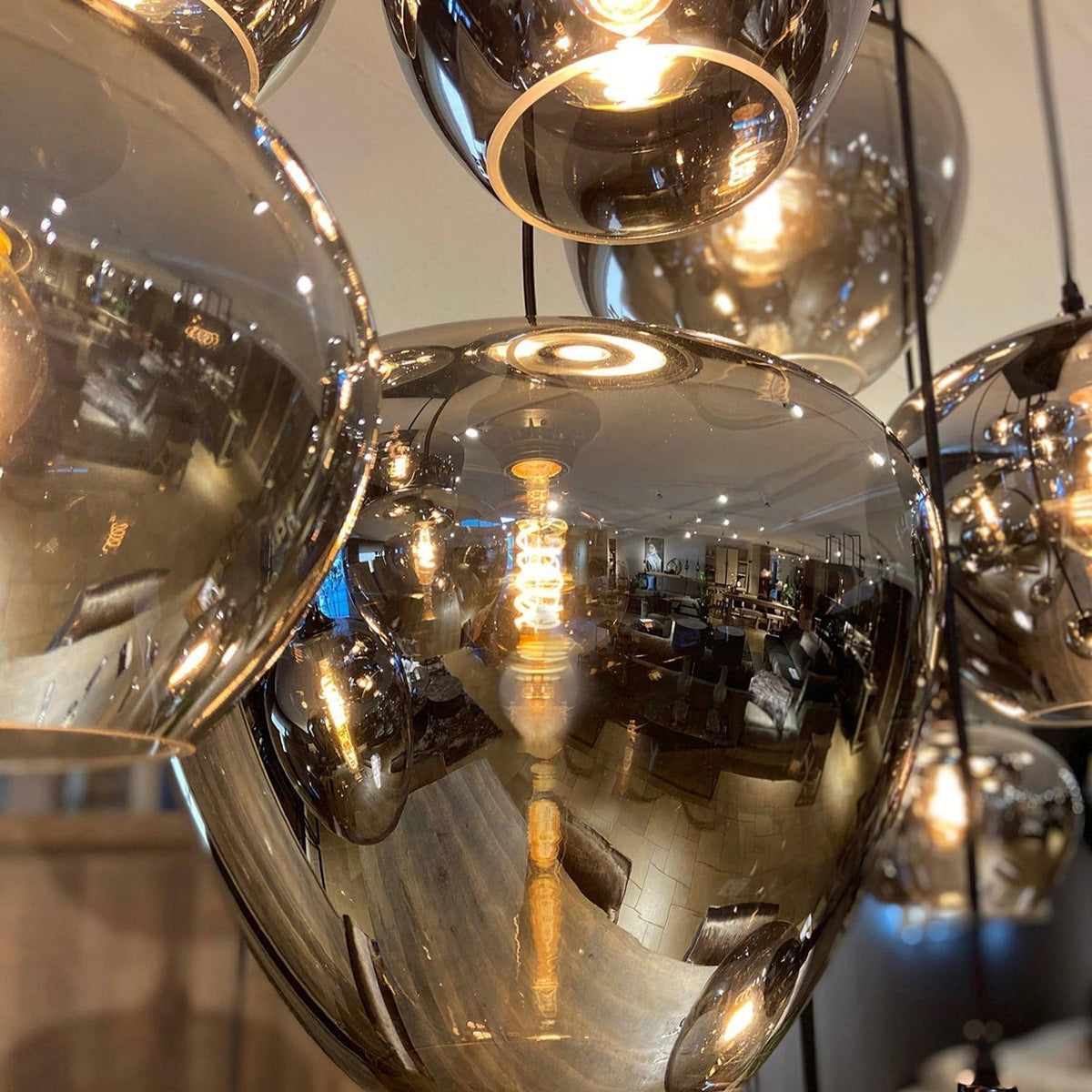 Lovider Minimalist Bottle Glass Pendant Light Smoke Gray