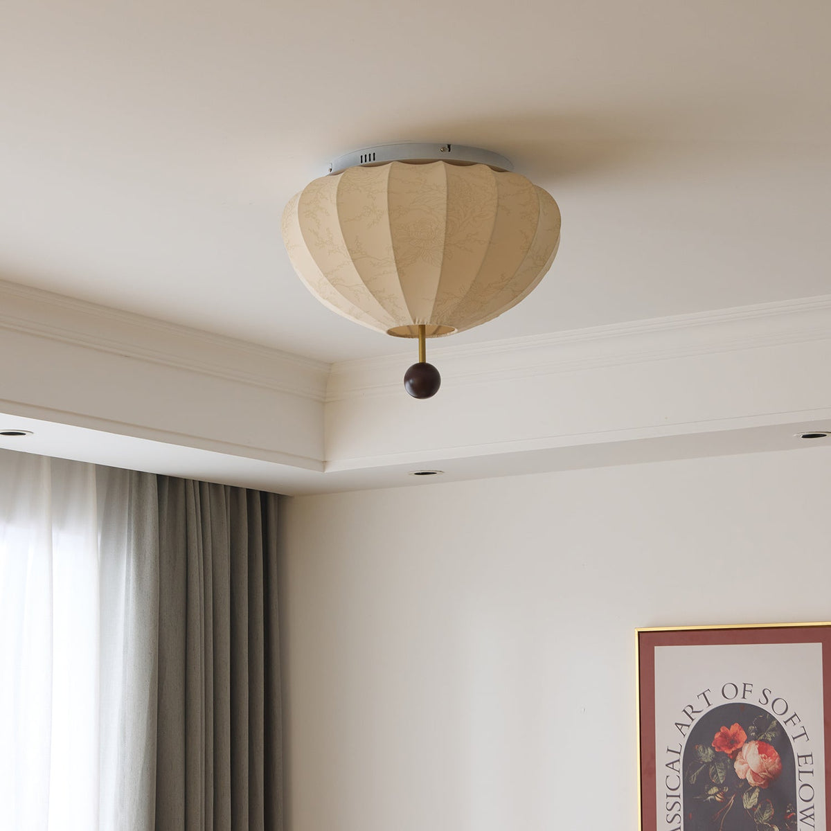 Rinapos Ceiling Light Marceline Wood & Fabric