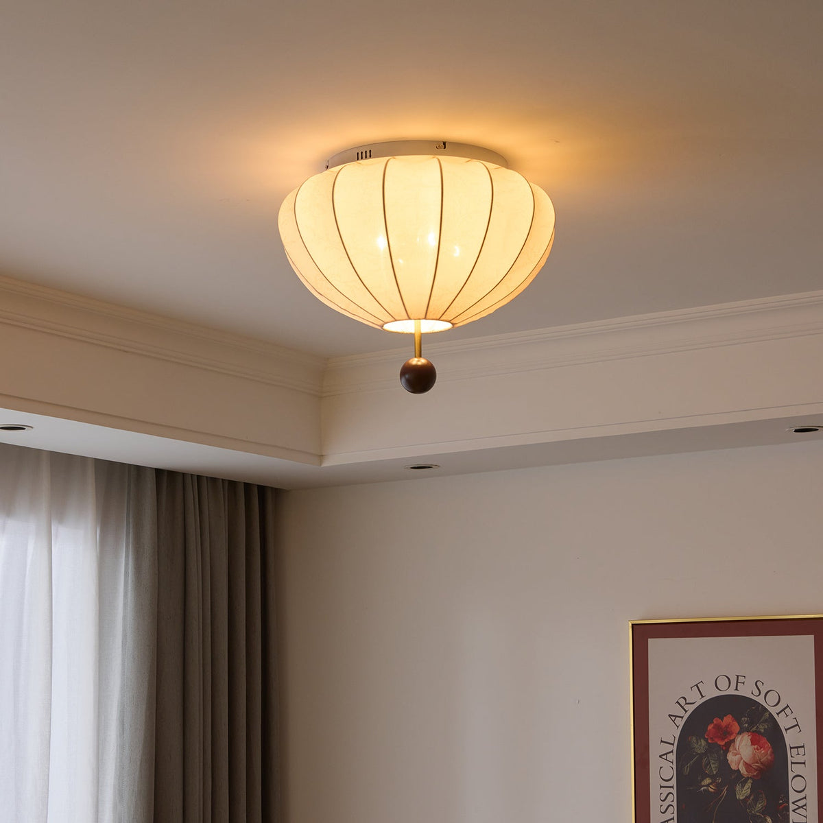 Rinapos Ceiling Light Marceline Wood & Fabric