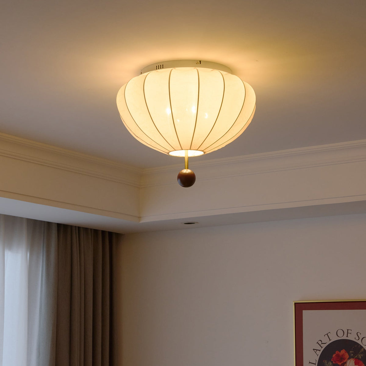 Rinapos Ceiling Light Marceline Wood & Fabric