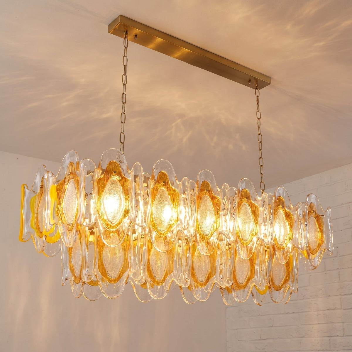 Liorueon Long Glass Chandelier