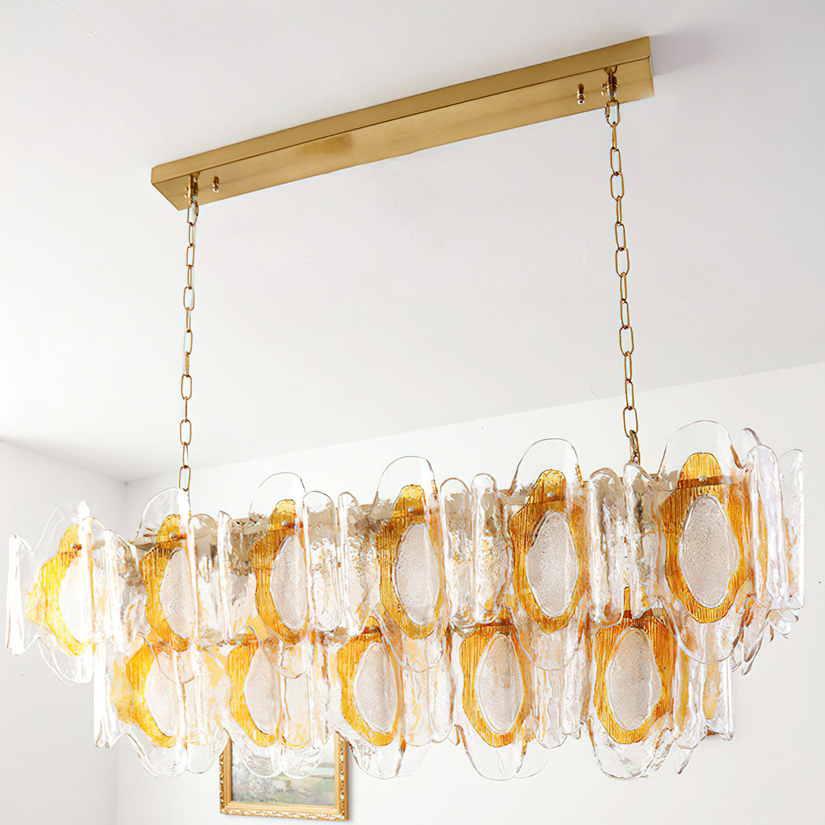 Liorueon Long Glass Chandelier