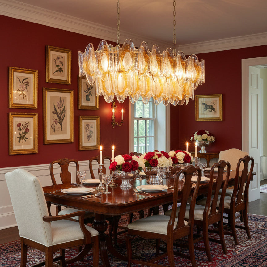 Liorueon Long Glass Chandelier