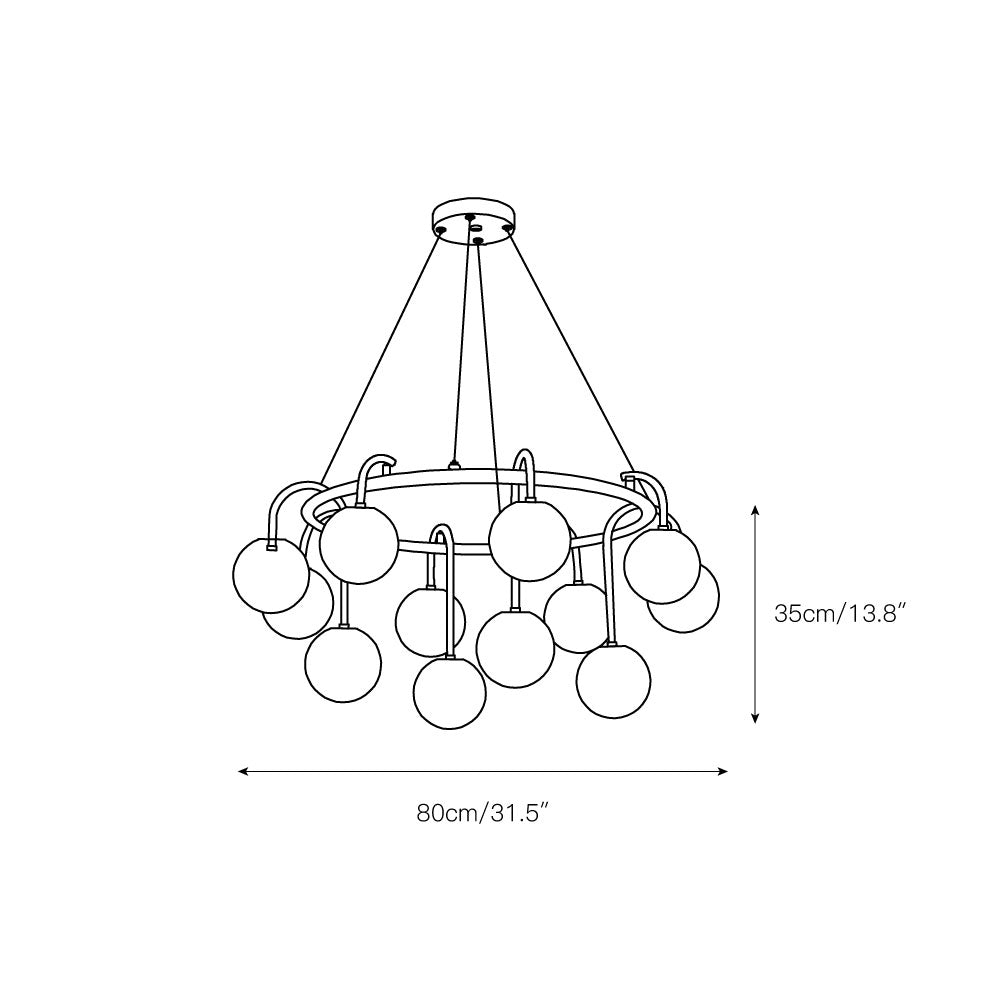 Zotalara Elegance Brass Alabaster Chandelier