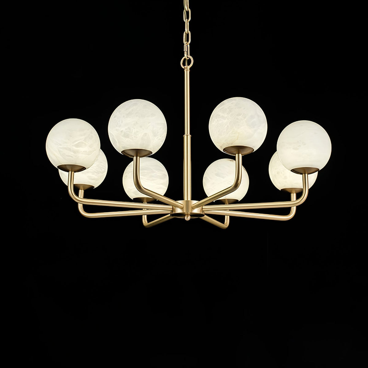 Erich Chandelier Alabaster Globe Elegance