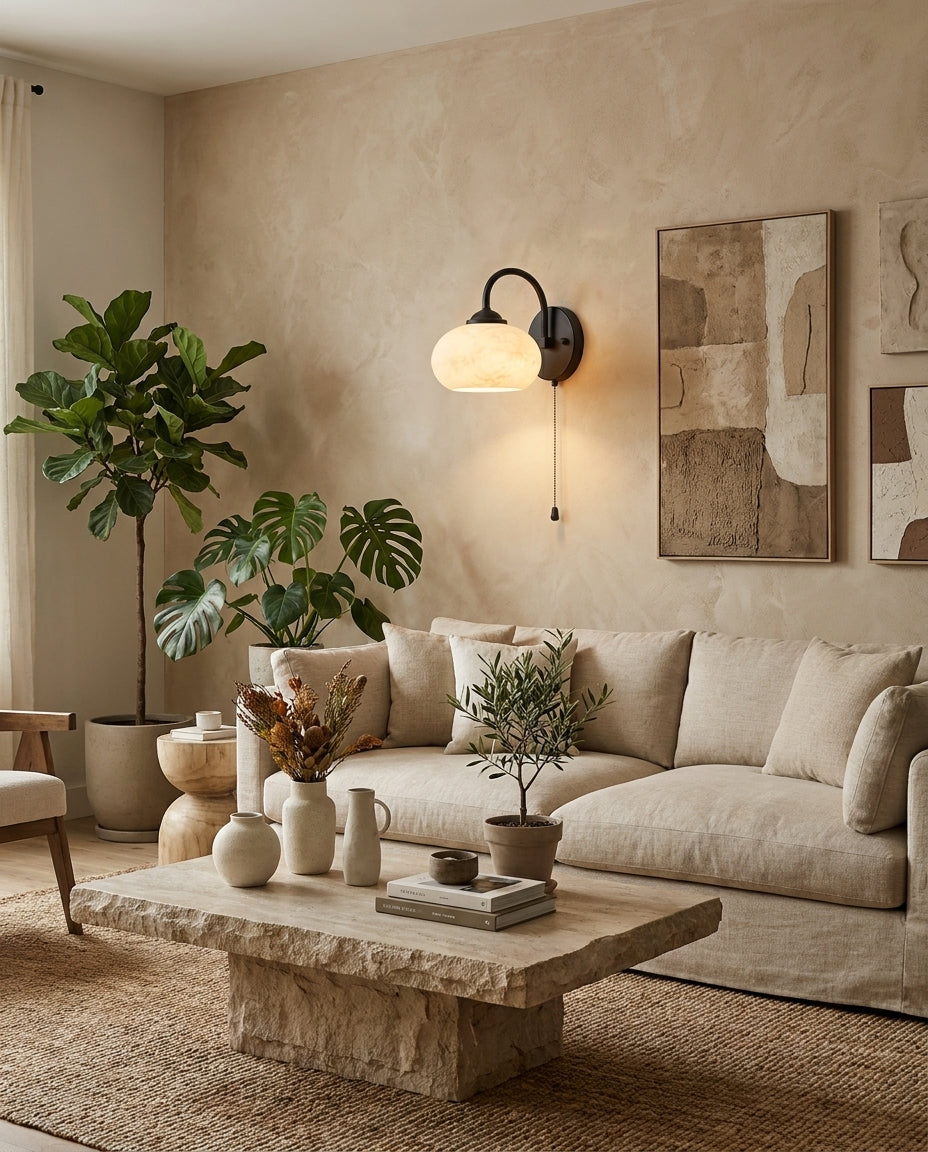 Lintonmont Alabaster Wall Sconce