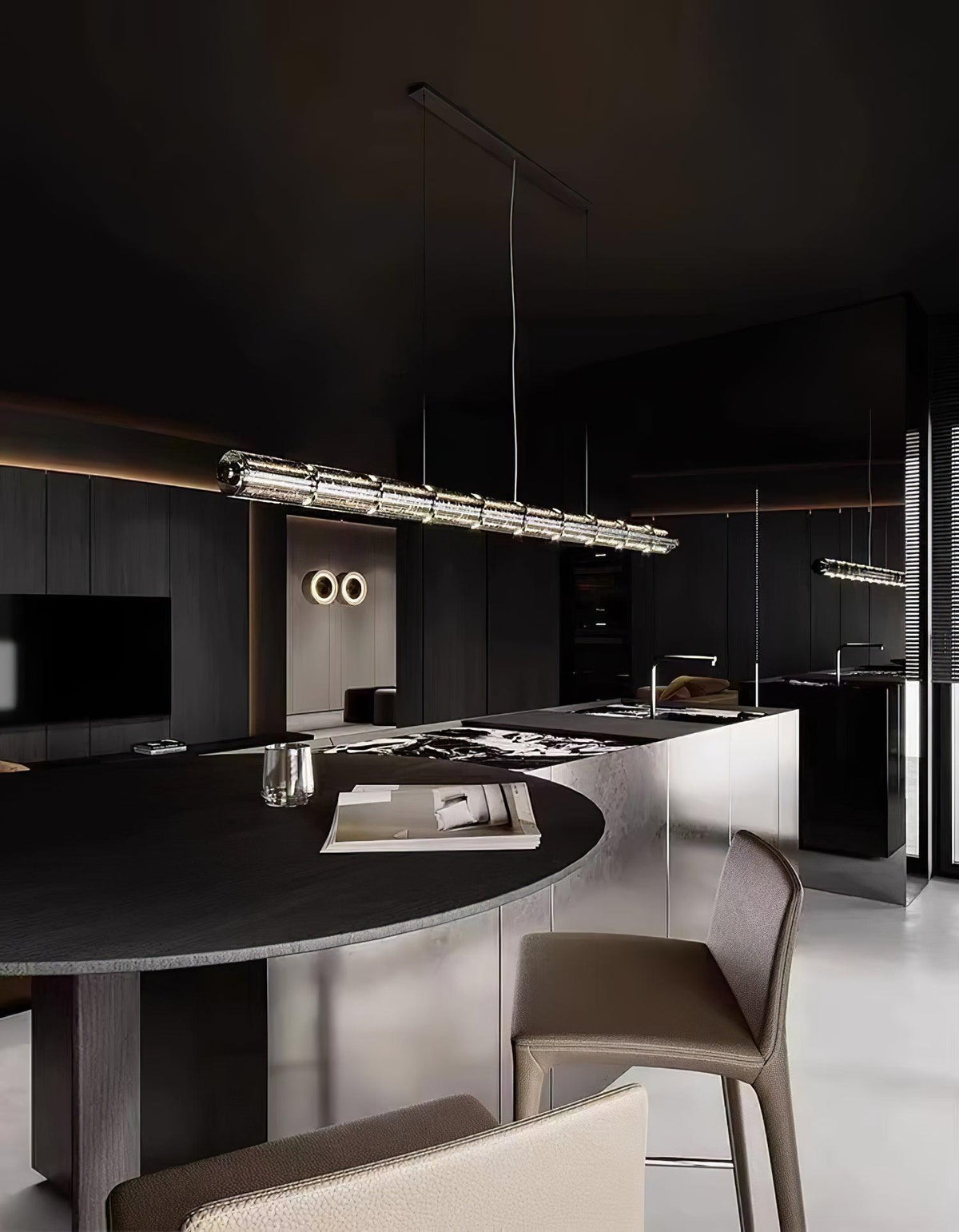 Karoa Glass Linear Pendant Light
