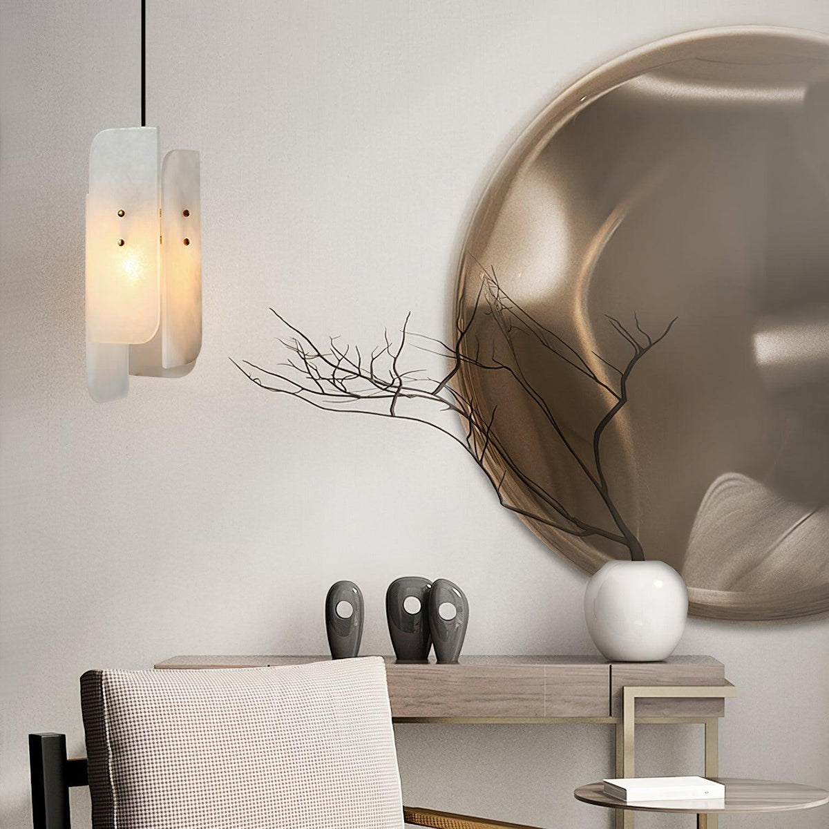Vicarus Layered Alabaster Pendant Light
