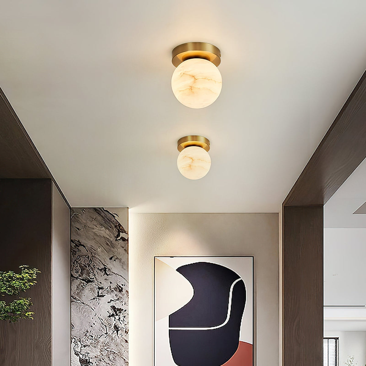 Eireneon Alabaster Ceiling Light