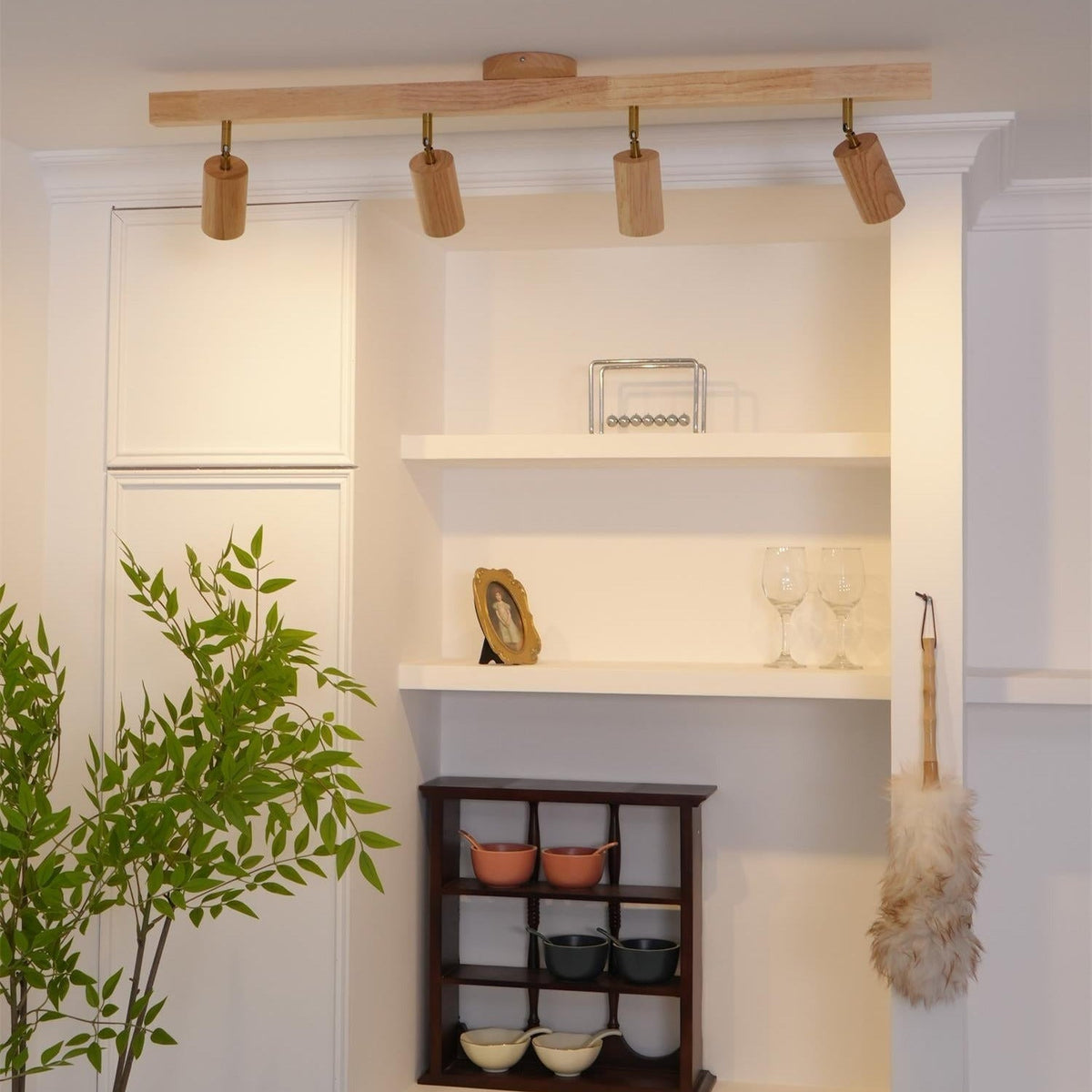 Visusot Track Lighting Spotlight Wood