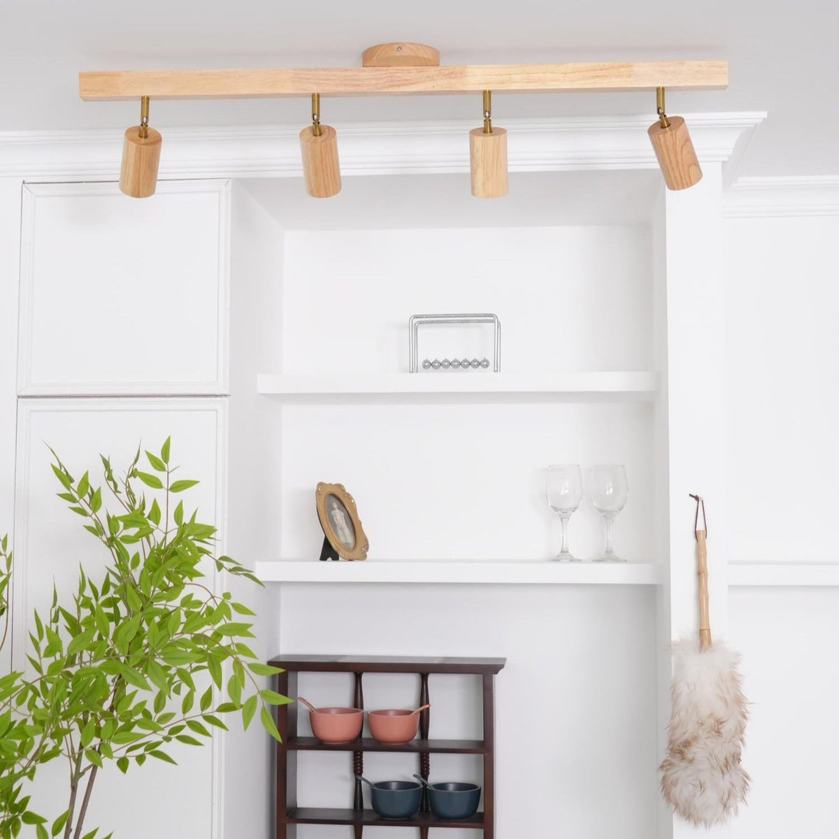 Visusot Track Lighting Spotlight Wood