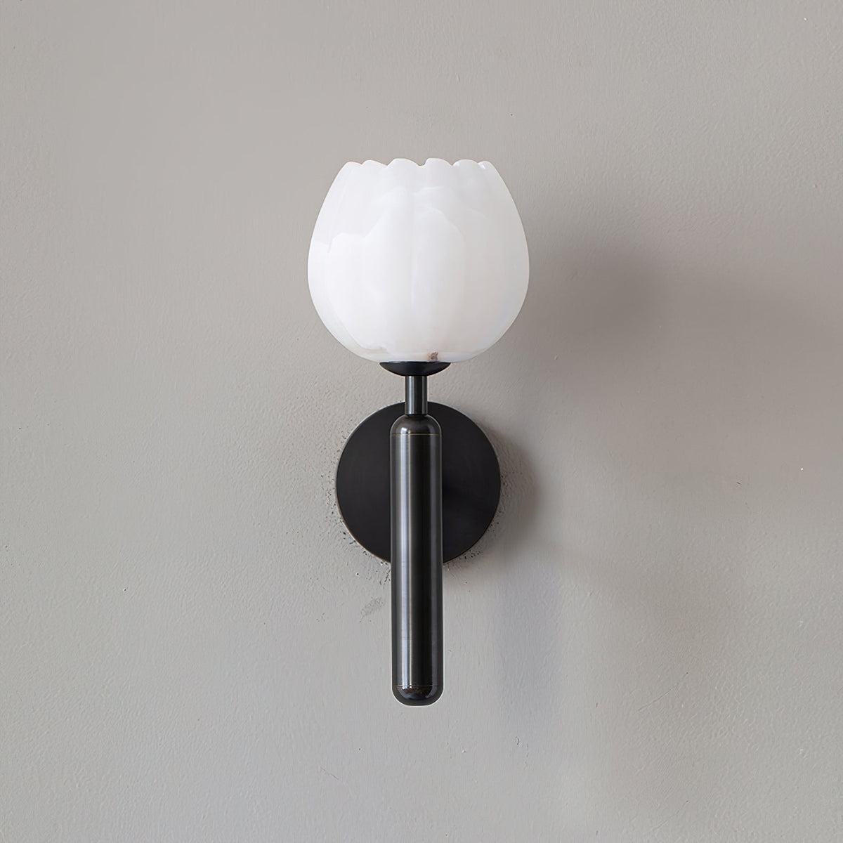 Albanette Brass Alabaster Wall Lamp
