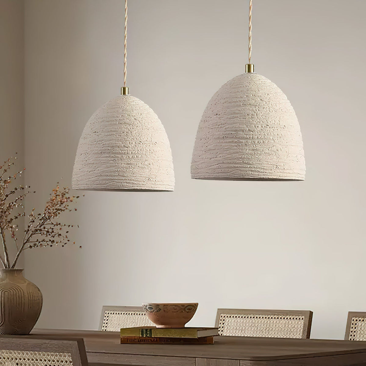 Nirove Pendant Lamp Adjustable Fabric Shade