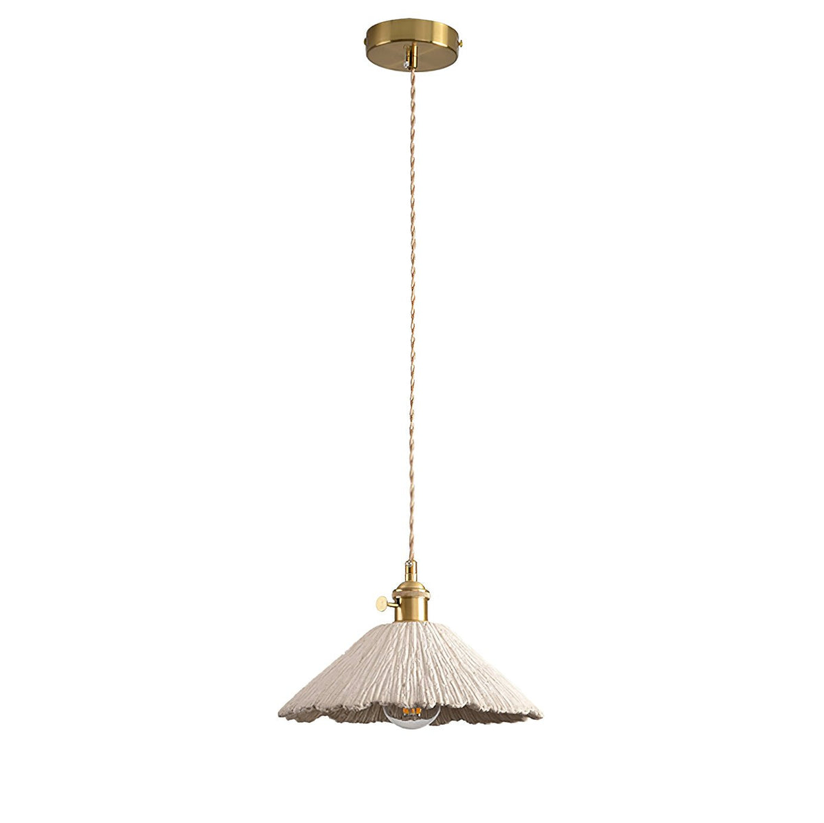 Nirove Pendant Lamp Adjustable Fabric Shade