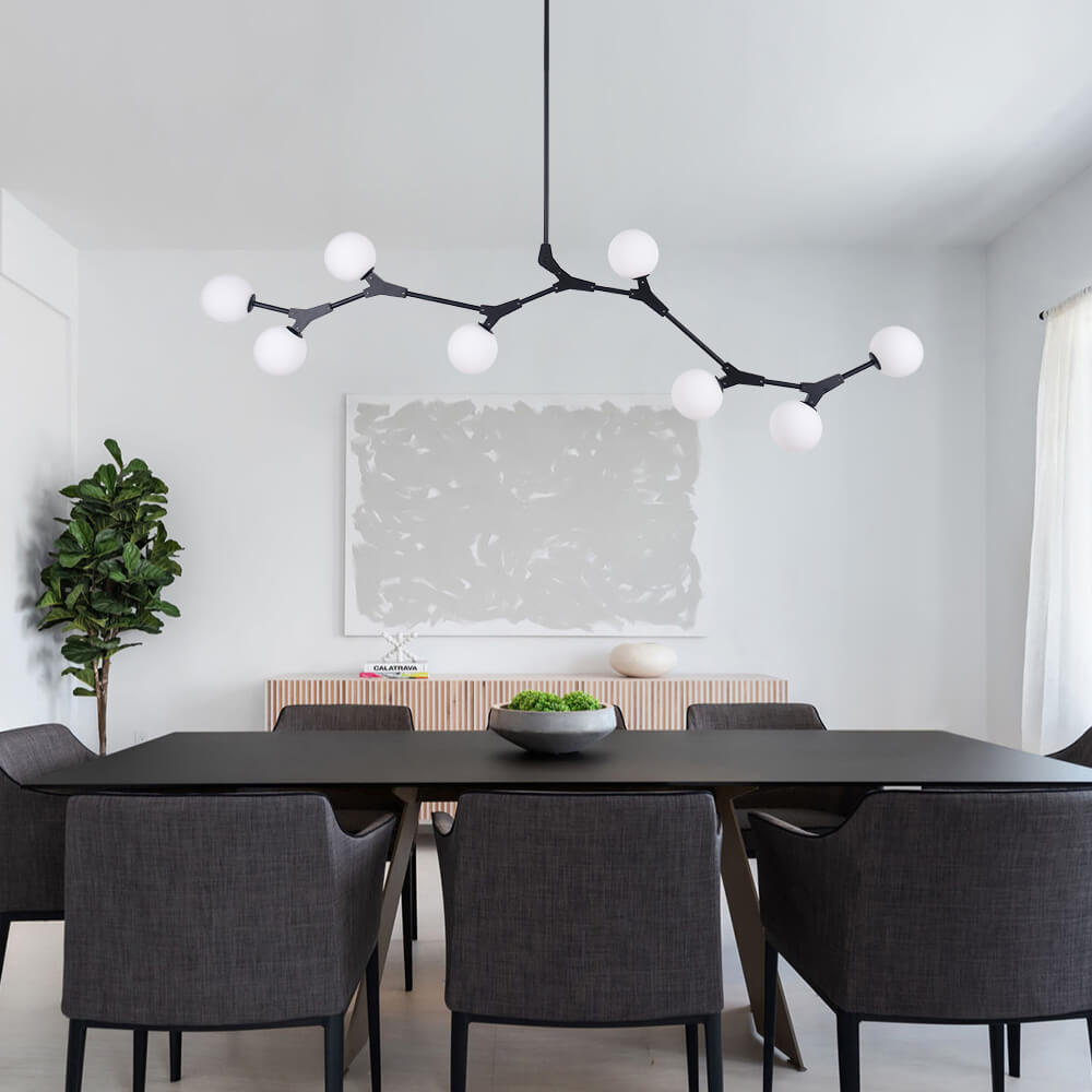 Nivero Linear Bubble Glass Chandelier-Relic Pieces