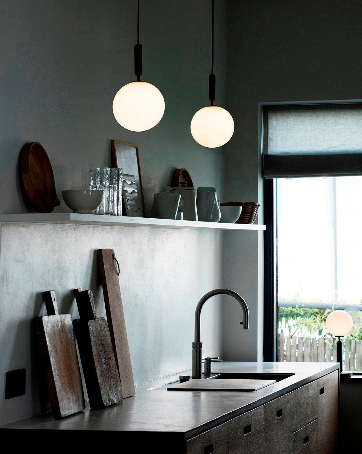 Azorila Modern Minimalist Swag Brass Glass Pendant Light