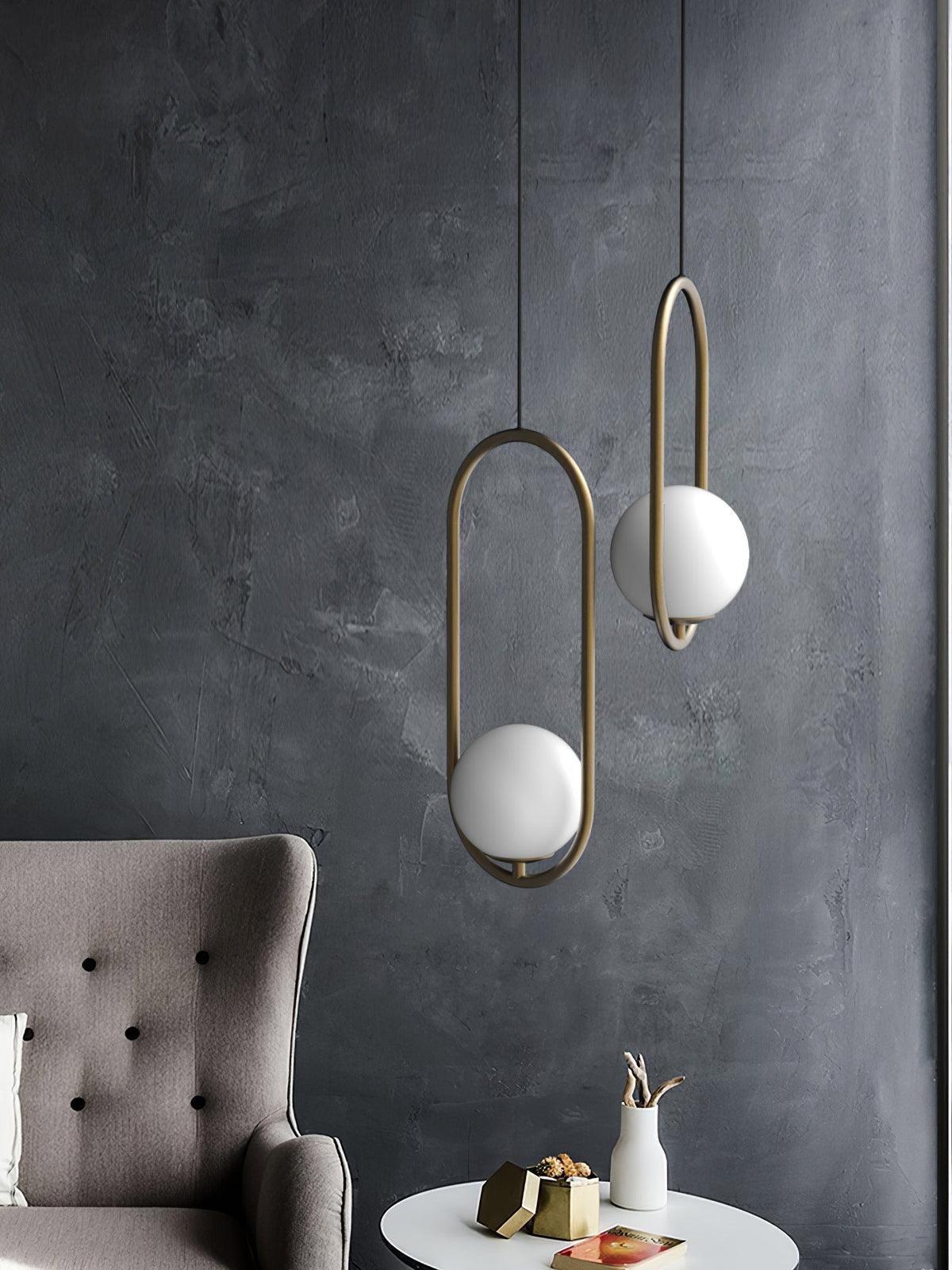 Sorveth Contemporary Brass Pendant Light