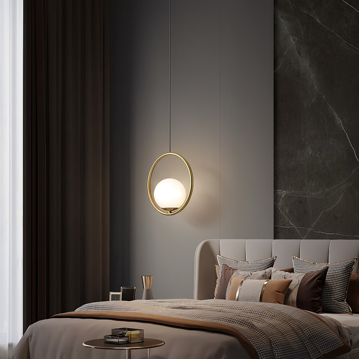 Caselora Modern Brass Pendant Light