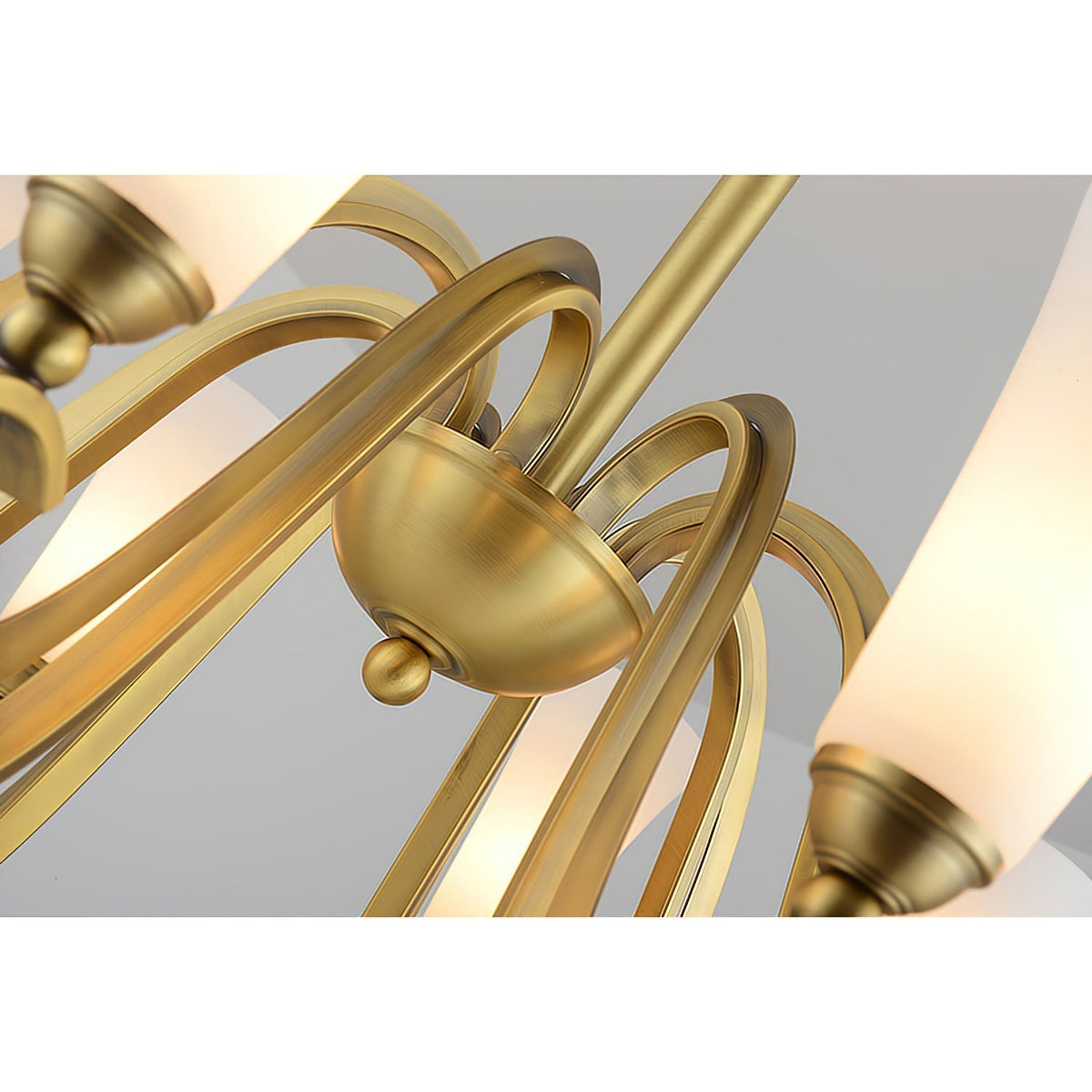 Eiruian Postmodern Luxury Brass Glass Chandelier