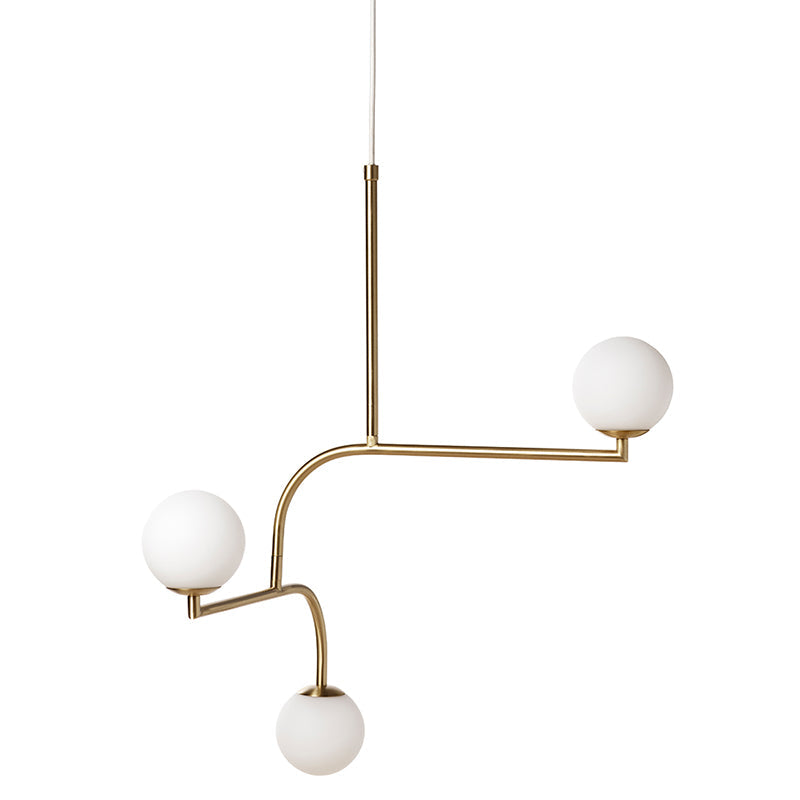 Zelireth Brass Glass Chandelier