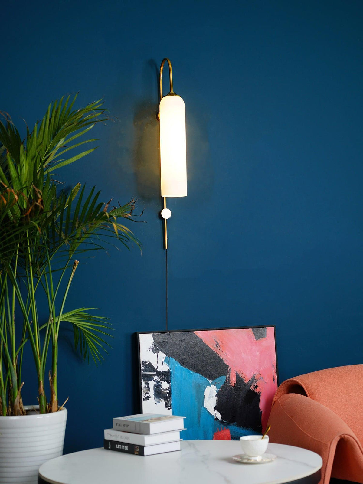 Celaielle Modern Glass Plug-In Wall Lamp