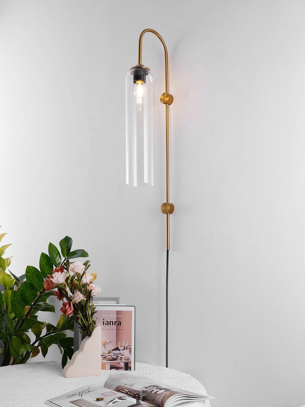 Celaielle Modern Glass Plug-In Wall Lamp