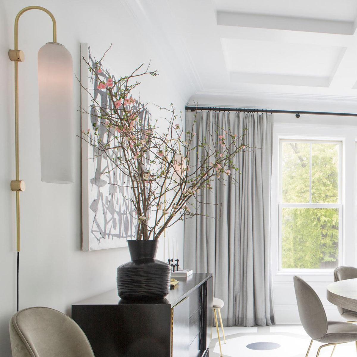 Celaielle Modern Glass Plug-In Wall Lamp
