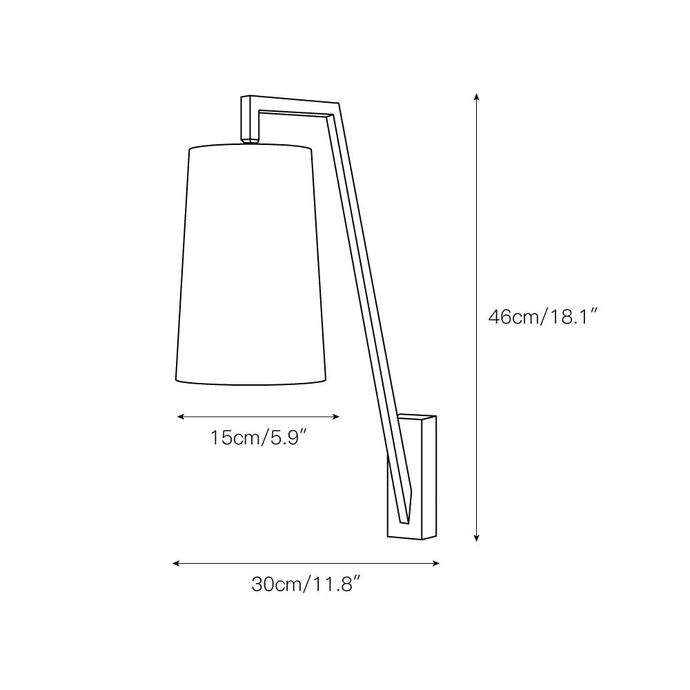 Myvarira Brass Fabric Wall Lamp
