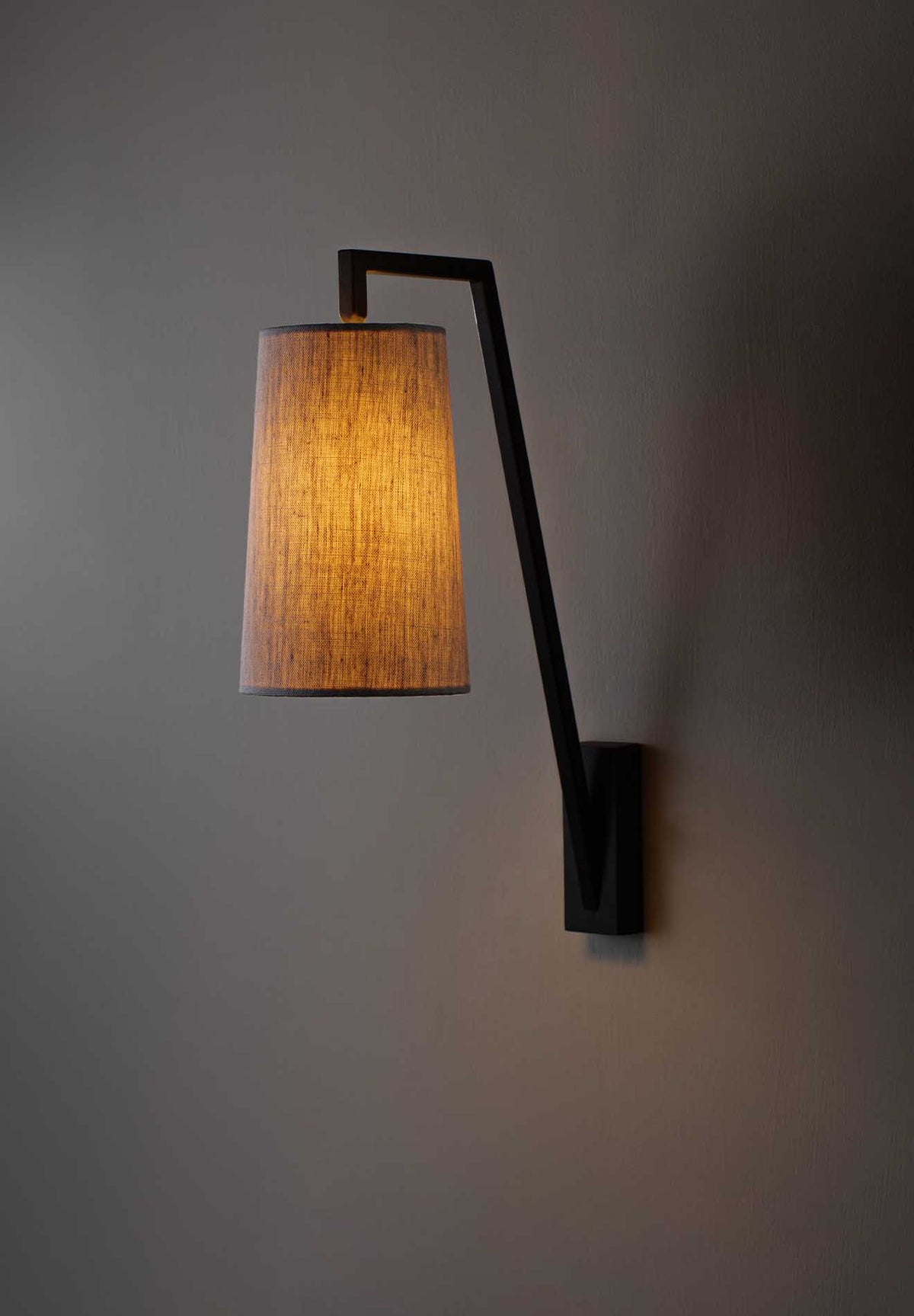 Myvarira Brass Fabric Wall Lamp